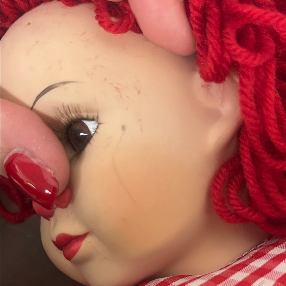 16” Raggedy Andy Porcelain Doll with sailboat - Picture 5 of 11